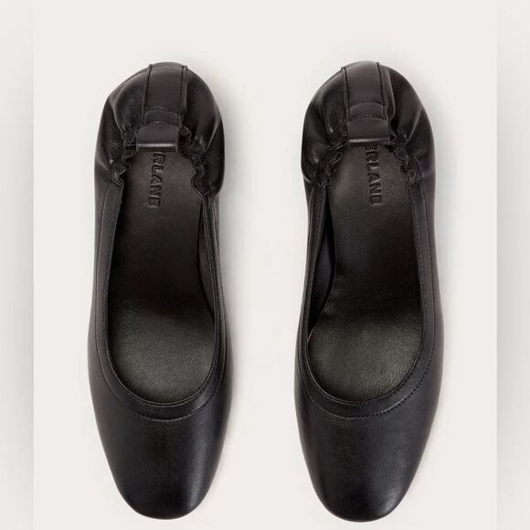 New Everlane The Day Heel Black Leather Size 7M - Picture 13 of 15